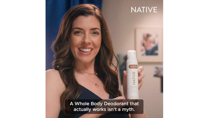Native Whole Body Deodorant Spray - Coconut &#38; Vanilla - Aluminum Free - 3.5oz, 2 of 11, play video