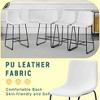 Set of 2 Modern Minimalist Style PU Bar Stools, Dining Chairs for kitchen, bar, and modern home design, 17.7*14.5*37in - 4 of 4