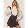 Allegra K Women's High Waist A-Line Lace Up Suspender Skirt - 2 of 4