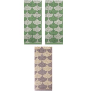 REGALWOVEN 3 Pack Geometric Pattern Soft Absorbent Cotton Hand Towels for Bathroom 13" x 29" - 1 of 4