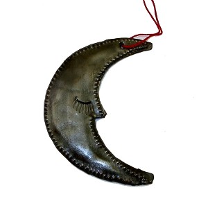 Slickblue 3" Handcrafted Steel Moon – Elegant Tree Ornament for Adding a Touch of Night Sky to Your Holidays - 1 of 3
