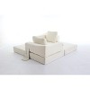 NicBex Convertible Sofa Bed Folding Sofa Bed 2 Seater Couch with Side Pockets, Removable Backrest - 2 of 4