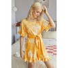 I AM A FASHION JUNKY Tie Dye Ribbed Ruffle Tie Waist Pleated Romper - 4 of 4