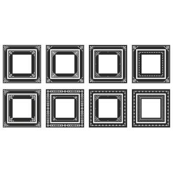 Ornate Gallery Frames Peel and Stick Wall Decal Black/White - RoomMates