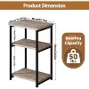 COZONY 3-Tier Side Table with Storage, Small End Table & Telephone Table, Metal Frame Tall Nightstand for Living Room, Bedroom, Office, Bathroom - 2 of 4