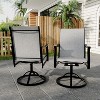 2PCS Outdoor Swivel Dining Chairs With Textilene Breathable Back, Patio Swivel Rocker Chairs for Poolside Lawn Garden - 2 of 4