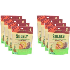 Solely Dried Organic Chili & Salt Dried Pineapple Rings - Pack of 8 - 2.2 oz - 1 of 2