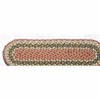 Earth Rugs Olive Burgundy Gray Oval Stair Tread – 27"x8.25" Braided Jute Durable Accent - 3 of 3