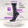 Women Cotton Calf Patterned Socks - 4 Pack - Striped, Dot, Geometric - M/L - Black, Brown, Navy | 7BIGSTARS KINGDOM - 2 of 4