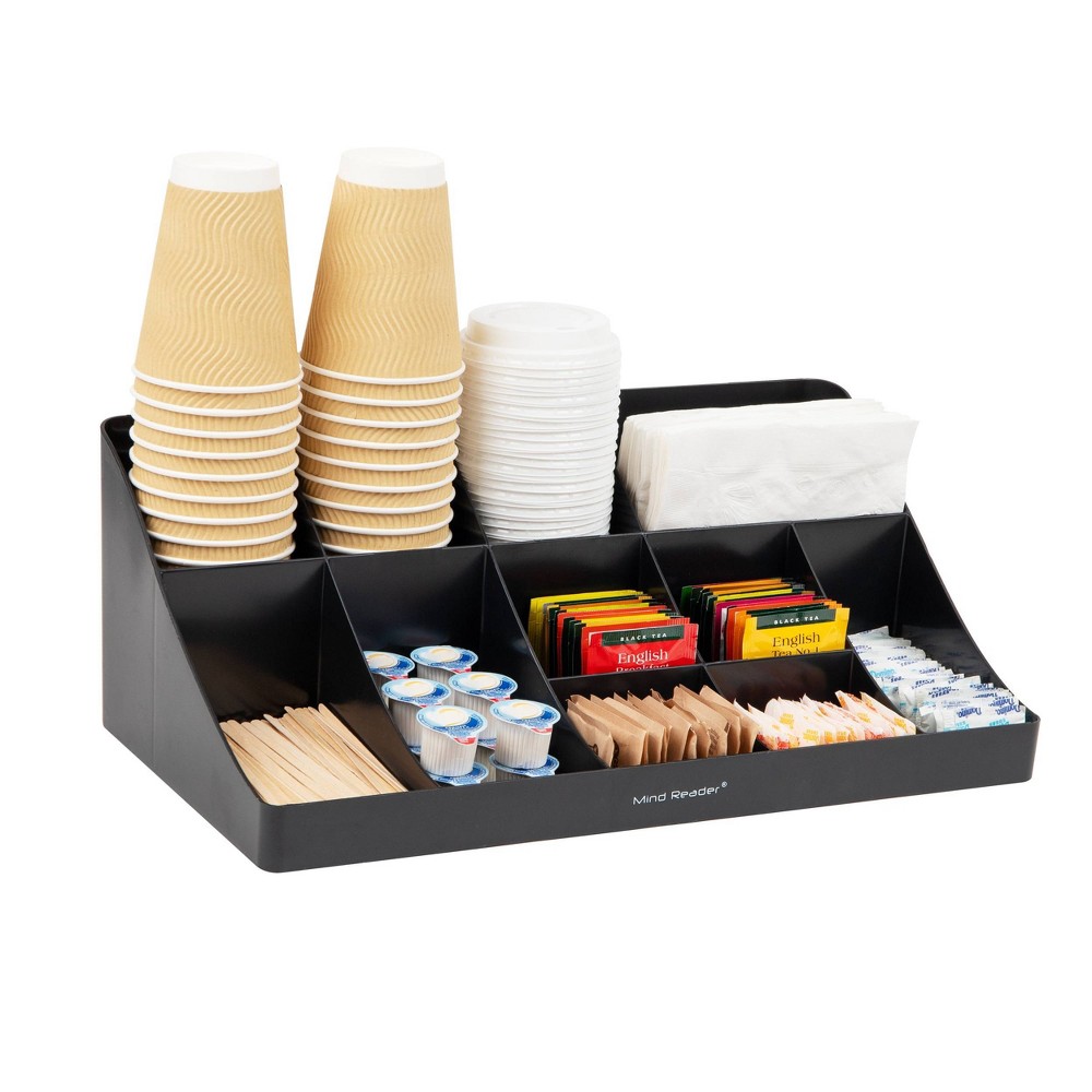 Photos - Coffee Makers Accessory Mind Reader Cup and Condiment Station with Napkin Organizer Black