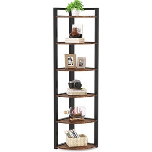 Tribesigns 6-Tier Corner Bookshelf, 70.86" Tall Book Shelving Unit Storage Rack - 1 of 4