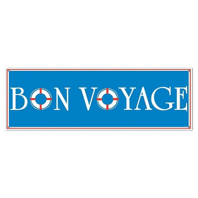 Beistle 5' x 21" Bon Voyage Sign Banner 3/Pack 57750
