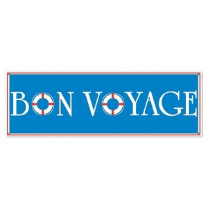 Beistle 5' x 21" Bon Voyage Sign Banner 3/Pack 57750 - 1 of 1