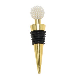 Unique Bargains Beaded Ball Stopper (with Stem) Aluminum Alloy TPE 3.15"x0.79"x0.79" 1 Pc - 1 of 3