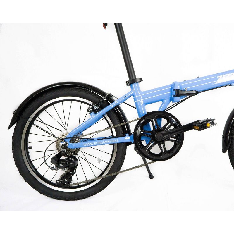ZiZZO Via 7-Speed Aluminum 20&#34; Folding Bike - Sky Blue, 4 of 16