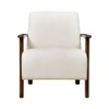 Sapphtopaz 1pc Ultra-Modern Accent Chair Upholstered Lounge Chair with Foam Seat Cushion, Solid Wood Luxury Living Room Chair Comfy Chair - 3 of 4