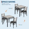 Dining Table Set for 2, with 2 Upholstered Chairs, Wood 3-Piece Kitchen Dining Room Table Set, for Small Space, Kitchen, Apartment - 2 of 4