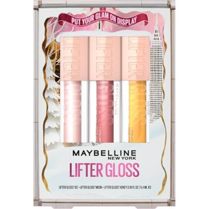 Maybelline Lifter Gloss Plumping Lip Gloss Vault Holiday Trio Lip Gloss Set - 3pc - 1 of 4