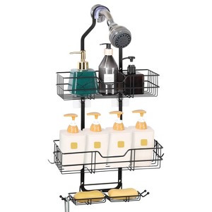 Oumilen Over Head Shower Caddy Basket with Hooks, 3 Layers Bathroom Storage Rack Shelf - 1 of 1