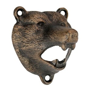 Design Toscano Grizzly Bear of the Woods Cast Iron Bottle Opener - 1 of 4
