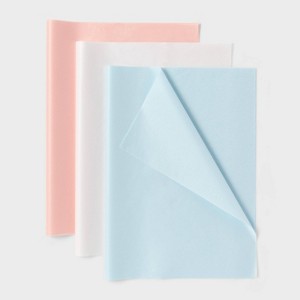 20ct Banded Tissue Pink/White/Light Blue - Spritz™ - 1 of 3