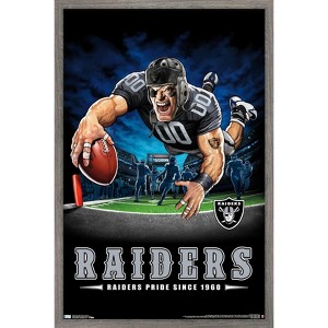 Trends International NFL Las Vegas Raiders – End Zone 20 Framed Wall Poster Prints - 1 of 4