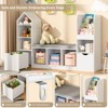 Kids Bookshelf with Seat Cushion & Movable Drawers, Multi-Purpose Toy Storage Bookcase - 4 of 4