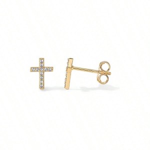 Sterling Silver Cross Earrings for Women Fashionable and Lightweight, Low Allergy - 1 of 4
