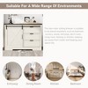 HDZNVF Drawer Dresser, Storage Cabinet with Silent Sliding Doors and Three Drawers - 3 of 4
