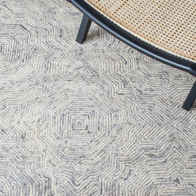 Silver Hand-Tufted Wool 4' x 6' Rectangular Rug