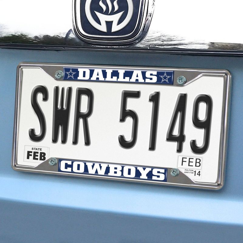 NFL Dallas Cowboys Stainless Steel License Plate Frame, 2 of 4