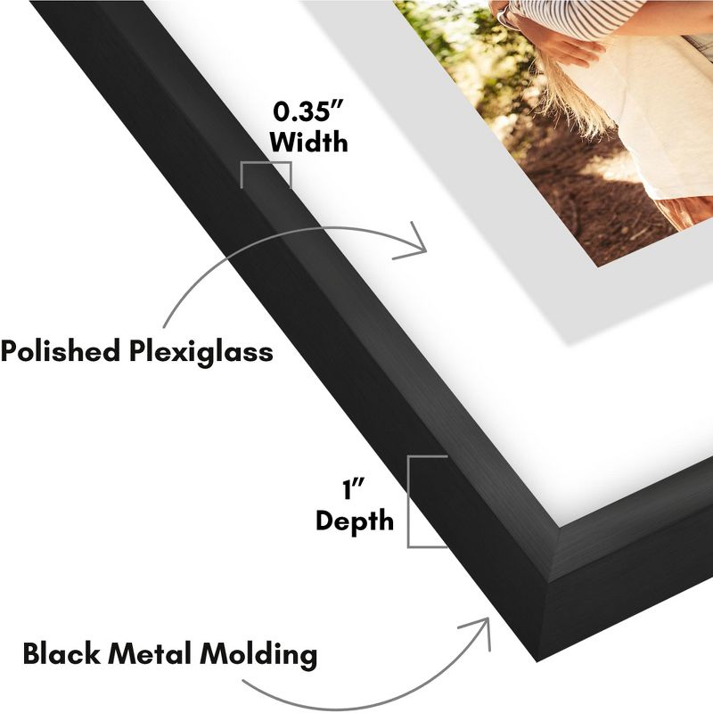 Americanflat Floating Aluminum & Plexiglass Picture Frame - 2 Pack, 3 of 9