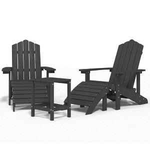 vidaXL Garden Chair Anthracite HDPE (High Density Polyethylene), steel - 1 of 4