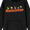 Nick '90s Nickelodeon Characters Long Sleeve Black 's Hooded Sweatshirt - 2 of 3