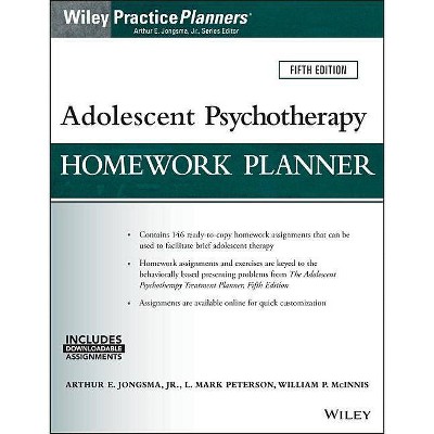 Adolescent Psychotherapy Homework Planner - (PracticePlanners) 5th Edition by  David J Berghuis & L Mark Peterson & William P McInnis (Paperback)