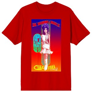 Big Brother & Holding Company Cheetah Men’s Red Crew Neck Short Sleeve T-shirt - 1 of 3