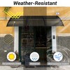 Yescom 39"X29" Window Awning Door Canopy Polycarbonate Anti-UV30+ Cover Outdoor Rain Snow Protection Patio Brown Board - 4 of 4