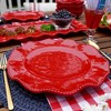 Certified International Set of 4 Perlette Melamine Dinner Plates Red - 2 of 4