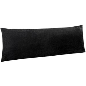 Zippered Velvet Body Pillowcase, Super Soft and Cozy Luxury Fuzzy Flannel Body Pillow Cover - NTBAY - 1 of 3