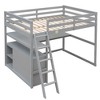 NicBex Full Size Bunk Bed with Desk Loft Bed Bed Frame with Storage Racks, 2 Drawers, Ladder, Guardrails, No Box Spring Required - 3 of 4