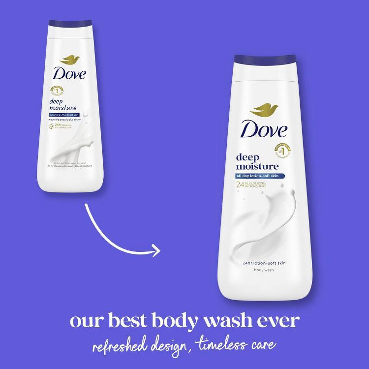 Dove Deep Moisture Body Wash Nourishes the Driest Skin 24hr Lotion-Soft Skin, 3 of 12