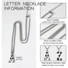 Initial A-Z Letter Soccer Necklace for Men - Charm Pendant with Stainless Steel Silver Chain 22inch - Personalized Gift - 3 of 4
