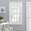 Ellis Stacey 1.5" Rod Pocket High Quality Fabric Solid Color Window Ruffled Filler Valance 54"x13" Ice Cream - 2 of 4