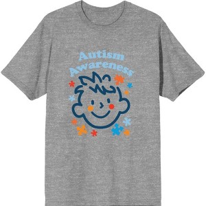 Playful Puzzle Pieces Autism Awareness  Adult Crew Neck Short Sleeve Tee - 1 of 2