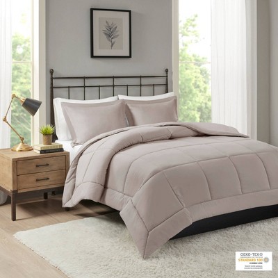 3pc King/California King Belford Microcell Down Alternative Comforter Set Taupe