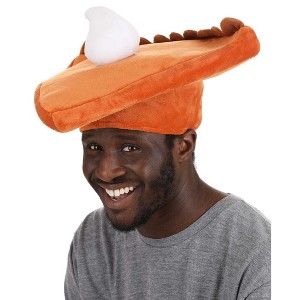 HalloweenCostumes.com One Size   Adult Pumpkin Pie Halloween Costume Hat Accessory, White/Orange - 1 of 3