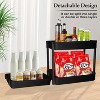 LunaLulinlk Bathroom Cart with Wheels Kitchen Small Storage Cart 3 Tier Rack Rolling Cart Organizer Shelf, Black - 2 of 4