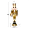LuxenHome Lighted Nutcracker Gold Soldier with Silver Wreath, Battery Operated Xmas Decoration - 4 of 4