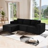 104x67x23.6in Luxury  Beige Lamb Velvet Sofa, Convertible Double Sofa Bed for Living Room and Balcony - 2 of 4