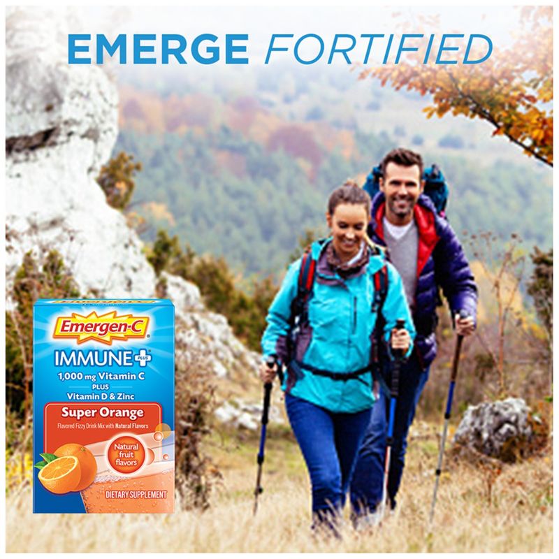 Emergen-C Immune+ Powder Drink Mix with Vitamin C - Super Orange, 4 of 9